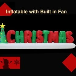 Stockholm Christmas Inflatables Airpower MERRY CHRISTMAS SIGN 6m Red Green Blue