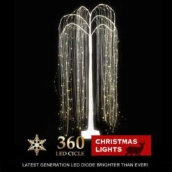 Stockholm Christmas Trees Xmas Lit LED Shimmer Willow Tree 360 LEDs 170cm Home 11 Stockholm Christmas Trees Xmas Lit LED Shimmer Willow Tree 360 LEDs 170cm Home -Christmas Lights Store 256995 2384923 F