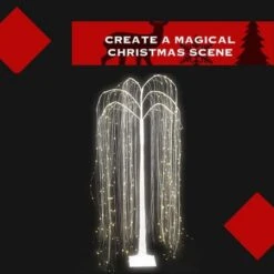 Stockholm Christmas Trees Xmas Lit LED Shimmer Willow Tree 360 LEDs 170cm Home 16 Stockholm Christmas Trees Xmas Lit LED Shimmer Willow Tree 360 LEDs 170cm Home -Christmas Lights Store 256995 2384929 F