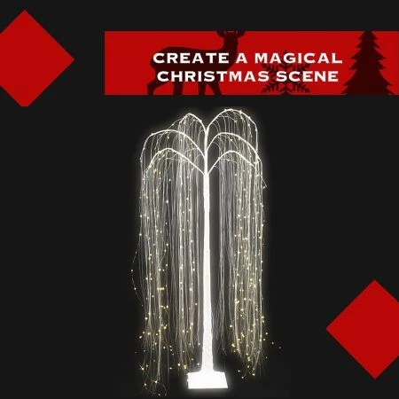Stockholm Christmas Trees Xmas Lit LED Shimmer Willow Tree 360 LEDs 170cm Home 8 Stockholm Christmas Trees Xmas Lit LED Shimmer Willow Tree 360 LEDs 170cm Home - Image 8