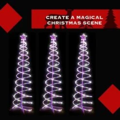 Stockholm Christmas Trees Spiral Tree LED Ropelight 1.8m 7 Flash Modes Outdoor -Christmas Lights Store 256997 2108869 F