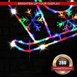 Stockholm Christmas Lights LED Acrylic Sleigh Deers White And Multi LEDs Party -Christmas Lights Store 257001 2109113 F