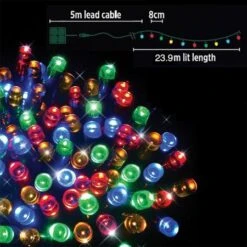 Stockhom Christmas Lights Solar USB Fairy Lights 300 LEDs Multi Colour Garden -Christmas Lights Store 257003 2384397 F