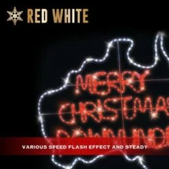 Stockholm Christmas Lights Motif LED Ropelight AUSSIE MERRY CHRISTMAS Red White -Christmas Lights Store 257007 2108471 F