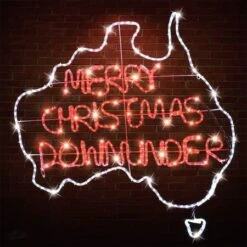 Stockholm Christmas Lights Motif LED Ropelight AUSSIE MERRY CHRISTMAS Red White -Christmas Lights Store 257007 2108477 F