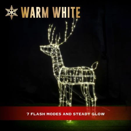 Stockholm Christmas Lights Xmas Decor LED Reindeer Standing 250 LEDs 115cm 1 Stockholm Christmas Lights Xmas Decor LED Reindeer Standing 250 LEDs 115cm