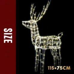 Stockholm Christmas Lights Xmas Decor LED Reindeer Standing 250 LEDs 115cm 9 Stockholm Christmas Lights Xmas Decor LED Reindeer Standing 250 LEDs 115cm -Christmas Lights Store 257011 2108773 F