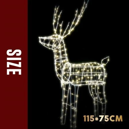 Stockholm Christmas Lights Xmas Decor LED Reindeer Standing 250 LEDs 115cm 3 Stockholm Christmas Lights Xmas Decor LED Reindeer Standing 250 LEDs 115cm - Image 3