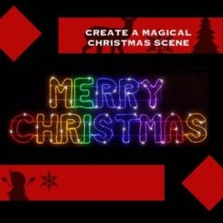 Stockholm Christmas Lights Motif LED Ropelight MERRY CHRISTMAS Rainbow Outdoor 13 Stockholm Christmas Lights Motif LED Ropelight MERRY CHRISTMAS Rainbow Outdoor -Christmas Lights Store 257017 2384933 F