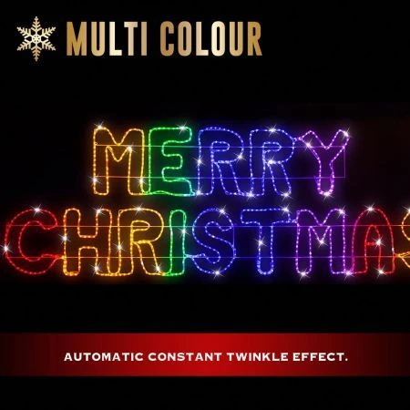 Stockholm Christmas Lights Motif LED Ropelight MERRY CHRISTMAS Rainbow Outdoor 6 Stockholm Christmas Lights Motif LED Ropelight MERRY CHRISTMAS Rainbow Outdoor - Image 6