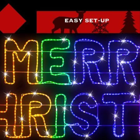 Stockholm Christmas Lights Motif LED Ropelight MERRY CHRISTMAS Rainbow Outdoor 8 Stockholm Christmas Lights Motif LED Ropelight MERRY CHRISTMAS Rainbow Outdoor - Image 8