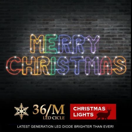 Stockholm Christmas Lights Motif LED Ropelight MERRY CHRISTMAS Rainbow Outdoor 9 Stockholm Christmas Lights Motif LED Ropelight MERRY CHRISTMAS Rainbow Outdoor - Image 9