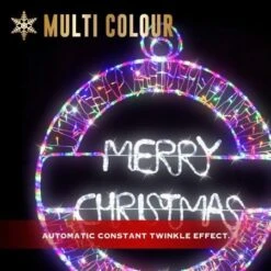 Stockholm Christmas Lights Motif LED Ropelight MERRY XMAS Bauble 240 Fairy LEDs 11 Stockholm Christmas Lights Motif LED Ropelight MERRY XMAS Bauble 240 Fairy LEDs -Christmas Lights Store 257019 2384955 F