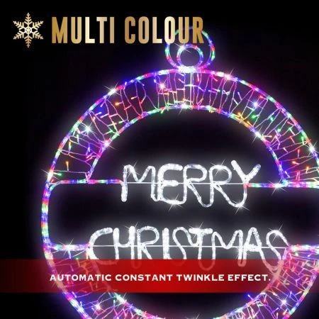 Stockholm Christmas Lights Motif LED Ropelight MERRY XMAS Bauble 240 Fairy LEDs 3 Stockholm Christmas Lights Motif LED Ropelight MERRY XMAS Bauble 240 Fairy LEDs - Image 3