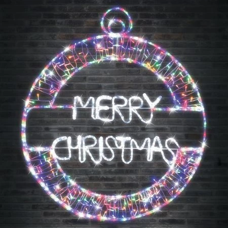 Stockholm Christmas Lights Motif LED Ropelight MERRY XMAS Bauble 240 Fairy LEDs 5 Stockholm Christmas Lights Motif LED Ropelight MERRY XMAS Bauble 240 Fairy LEDs - Image 5