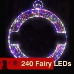 Stockholm Christmas Lights Motif LED Ropelight MERRY XMAS Bauble 240 Fairy LEDs