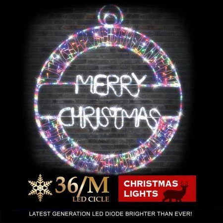 Stockholm Christmas Lights Motif LED Ropelight MERRY XMAS Bauble 240 Fairy LEDs 9 Stockholm Christmas Lights Motif LED Ropelight MERRY XMAS Bauble 240 Fairy LEDs - Image 9
