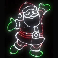 Stockholm Christmas Lights Motif LED Ropelight Happy Santa Twinkle Multi Colour -Christmas Lights Store 257025 2384987 F