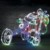 Stockholm Christmas Lights Motif LED Ropelight Santa On Motorbike Multi Colour