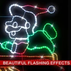 Stockholm Christmas Lights Motif LED Ropelight Santa Reindeer In Rocket Indoor -Christmas Lights Store 257029 2109007 F