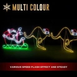 Stockholm Christmas Lights Motif LED Ropelight Santa Sleigh 2 Kangroos Outdoor 13 Stockholm Christmas Lights Motif LED Ropelight Santa Sleigh 2 Kangroos Outdoor -Christmas Lights Store 257031 2385023 F