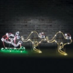Stockholm Christmas Lights Motif LED Ropelight Santa Sleigh 2 Kangroos Outdoor 11 Stockholm Christmas Lights Motif LED Ropelight Santa Sleigh 2 Kangroos Outdoor -Christmas Lights Store 257031 2385031 F