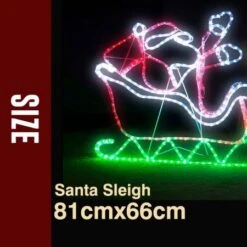 Stockholm Christmas Lights Motif LED Ropelight Santa Sleigh 2 Kangroos Outdoor 17 Stockholm Christmas Lights Motif LED Ropelight Santa Sleigh 2 Kangroos Outdoor -Christmas Lights Store 257031 2385039 F