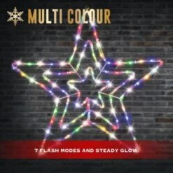 Stockholm Christmas Lights Motif LED Ropelight Tubelight 3D Star Xmas Outdoor