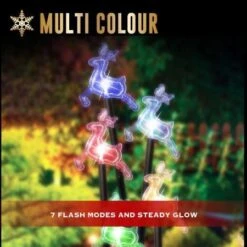 Stockholm Christmas Lights Solar Path Light Reindeer 5pc Multi Colour LEDs Home 16 Stockholm Christmas Lights Solar Path Light Reindeer 5pc Multi Colour LEDs Home -Christmas Lights Store 257035 2385041 F