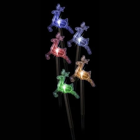 Stockholm Christmas Lights Solar Path Light Reindeer 5pc Multi Colour LEDs Home 7 Stockholm Christmas Lights Solar Path Light Reindeer 5pc Multi Colour LEDs Home - Image 7