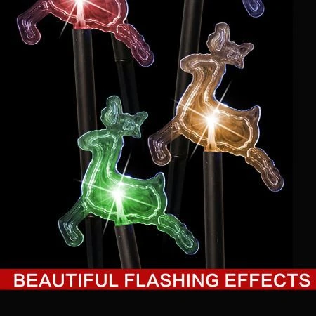 Stockholm Christmas Lights Solar Path Light Reindeer 5pc Multi Colour LEDs Home 3 Stockholm Christmas Lights Solar Path Light Reindeer 5pc Multi Colour LEDs Home - Image 3