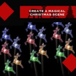 Stockholm Christmas Lights Solar Path Light Reindeer 5pc Multi Colour LEDs Home 17 Stockholm Christmas Lights Solar Path Light Reindeer 5pc Multi Colour LEDs Home -Christmas Lights Store 257035 2385057 F