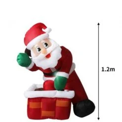 Santaco Inflatable Christmas Decor Santa Chimney 1.2M LED Lights Xmas Party -Christmas Lights Store 257193 2112459 F