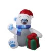 Santaco Inflatable Christmas Decorations Polar Bear 1.2M LED Lights Xmas Party