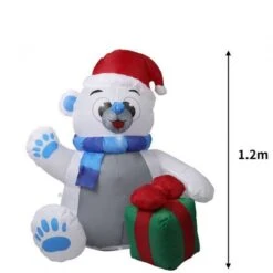 Santaco Inflatable Christmas Decorations Polar Bear 1.2M LED Lights Xmas Party -Christmas Lights Store 257195 2112475 F