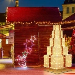 1.8m 3D Christmas Gift Box LED Light Xmas Present Decoration Indoor Outdoor Lighted Display -Christmas Lights Store 257269 2113581 HD