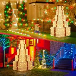 1.8m 3D Christmas Gift Box LED Light Xmas Present Decoration Indoor Outdoor Lighted Display -Christmas Lights Store 257269 2113585 HD