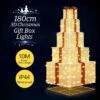 1.8m 3D Christmas Gift Box LED Light Xmas Present Decoration Indoor Outdoor Lighted Display