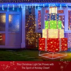 180cm Colourful Lighted Gift Box Christmas Present LED Light Xmas Home Garden Holiday Decoration -Christmas Lights Store 257271 2113609 HD