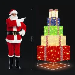 180cm Colourful Lighted Gift Box Christmas Present LED Light Xmas Home Garden Holiday Decoration -Christmas Lights Store 257271 2113623 HD