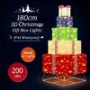 180cm Colourful Lighted Gift Box Christmas Present LED Light Xmas Home Garden Holiday Decoration