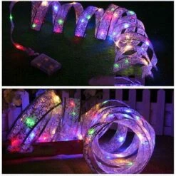 Christmas Fairy String Lights 50 LED 5M Copper Wire Ribbon Bows Lights For Battery Power Christmas Tree Decorations -Christmas Lights Store 257311 2114659 F