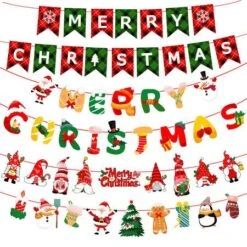 2021 Christmas Flag Decorations Supplies Home Decore 6pcs 3m Garland Christmas Banners Christmas Decorations