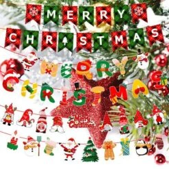 2021 Christmas Flag Decorations Supplies Home Decore 6pcs 3m Garland Christmas Banners Christmas Decorations -Christmas Lights Store 257585 2117295 F