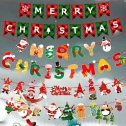 2021 Christmas Flag Decorations Supplies Home Decore 6pcs 3m Garland Christmas Banners Christmas Decorations -Christmas Lights Store 257585 2117297 F