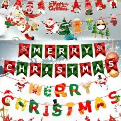 2021 Christmas Flag Decorations Supplies Home Decore 6pcs 3m Garland Christmas Banners Christmas Decorations -Christmas Lights Store 257585 2117301 F