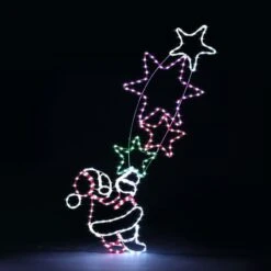 Christmas Santa And Star Lights 10M LED Rope Xmas Decorations Ornaments Wall Mount For Home Outdoor -Christmas Lights Store 258771 2143313 HD