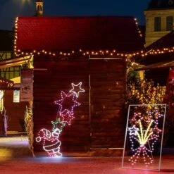 Christmas Santa And Star Lights 10M LED Rope Xmas Decorations Ornaments Wall Mount For Home Outdoor -Christmas Lights Store 258771 2143317 HD