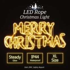 Merry Christmas Light LED Rope Outdoor Xmas Decoration Ornaments For Christmas Tree Party Home -Christmas Lights Store 258777 2424211 HD