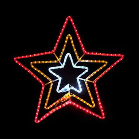 3 Colour Christmas Star Light Outdoor Xmas Decoration With Controller 80cmx84cm 2 3 Colour Christmas Star Light Outdoor Xmas Decoration With Controller 80cmx84cm - Image 2